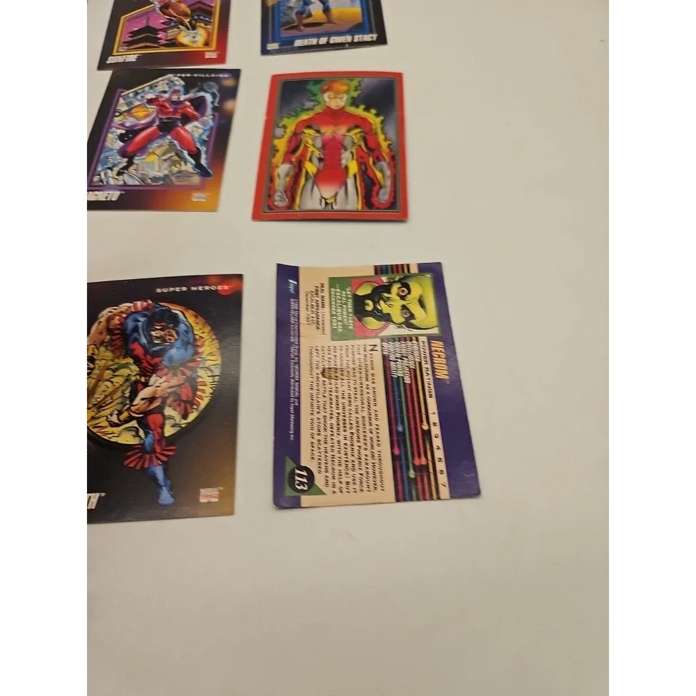 1992 Necrom‎ Marvel Universe Super Heroes Milestones Trading Cards Lot Of 16